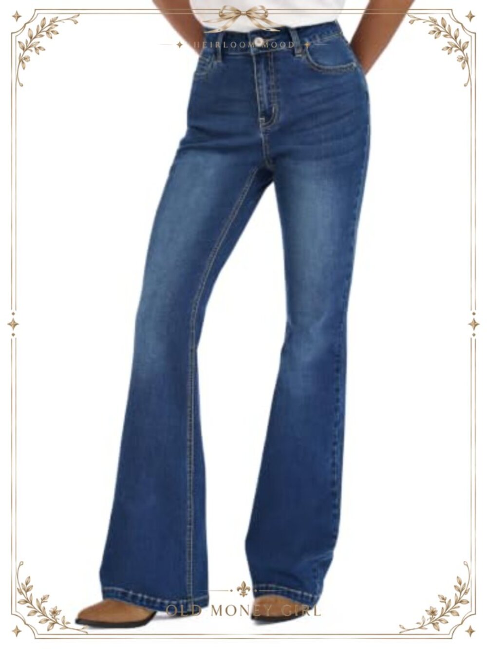 Womens Tall Flare Jeans Stretchy Denim Bootcut Curvy Long